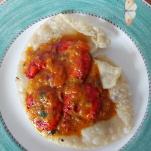 king prawn bhuna on puri